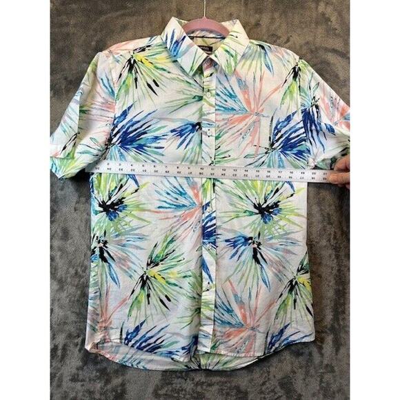 Portbella tailored fit multicolor button up short sleeve men's size L - Picture 4 of 6